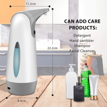 Automatyczny dozownik mydła bezdotykowy USB 400 ml szary [22010000484]25